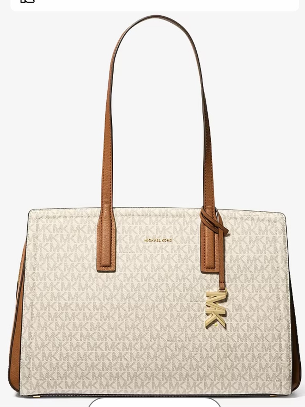Michael Kors Signature Tote in Vanilla and Acorn - Picture 10 of 10